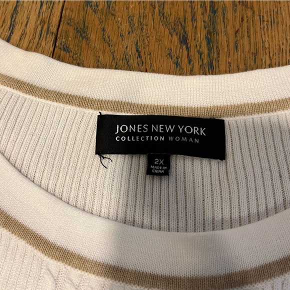 JONES NEW YORK – White Knit Tank Top (2X) - Picture 2 of 7